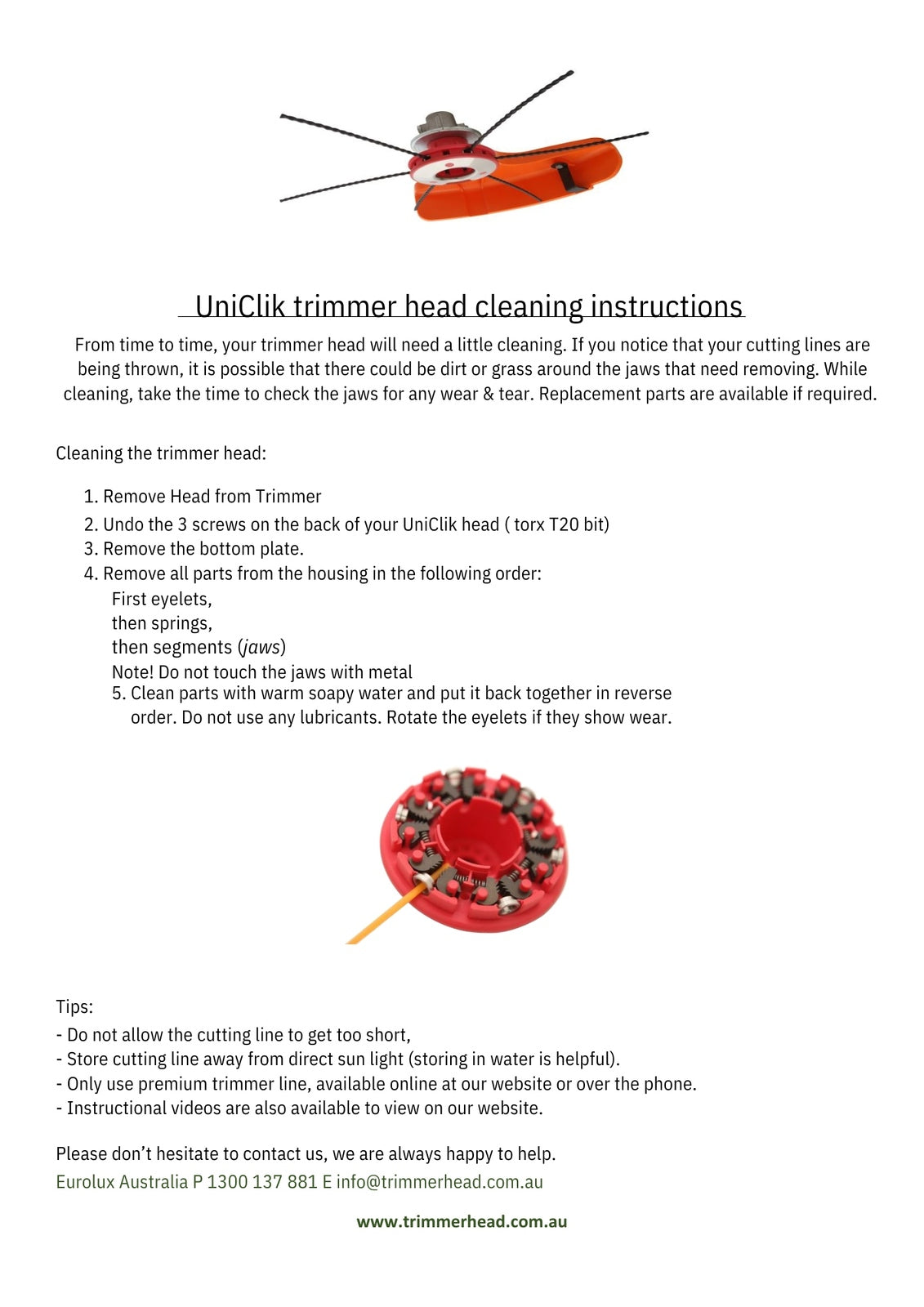 Uniclik Stainless Steel Eyelet Set for Uniclik Universal Trimmer Head