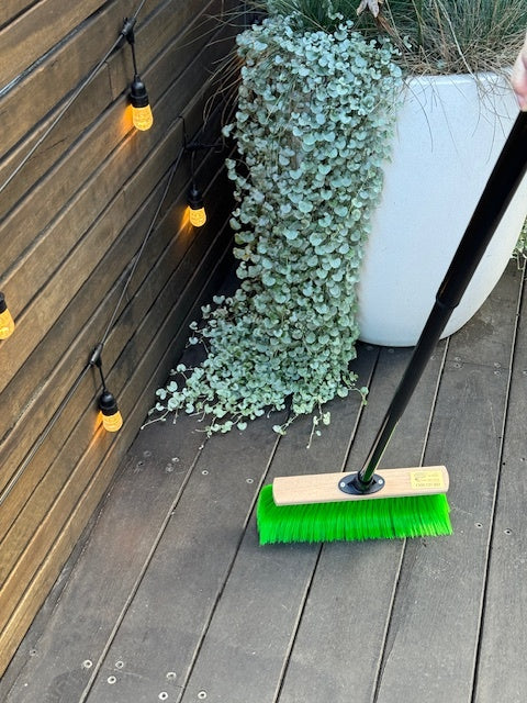 Rake Broom Green Sweeper with Telescopic Handle